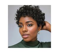 Wigs Curly Wigs Human Hair Short Curly Human Hair Wig Pixie Cut Wigs for Black Women Women Wig