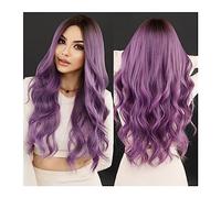 Wigs Daily Party Ombre Silvery White Curly Wig with Bangs Synthetic Natural Lolita Wigs Long Wavy Hair Wig for Women Cosplay Women Wig(Color:MW9059-3)