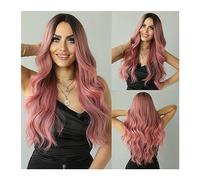Wigs Daily Party Ombre Silvery White Curly Wig with Bangs Synthetic Natural Lolita Wigs Long Wavy Hair Wig for Women Cosplay Women Wig(Color:MW9052-1)