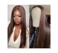 wigs Dark Brown Straight Lace Front Wigs 13x4 Human Hair Lace Front Wigs for Black Women #4 Chocolate Brown Brazilian Remy Hair Lace Wig with Baby Hair best human hair wigs(26inches)