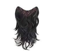 Wigs Female One-piece Long Rolled Wig With Fluffy And Invisible Texture Women Wig(Black)