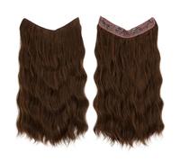 Wigs Female wig one-piece hair extensions long wavy curls fluffy pieces Women Wig(Bruin)