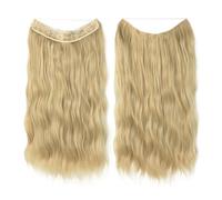Wigs Female wig one-piece hair extensions long wavy curls fluffy pieces Women Wig(Gold)