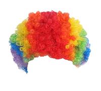 Wigs For Adults - Short Rainbow Wig For Fun Costumes | Curly Synthetic Hair Perfect For Halloween And Christmas Parties Funny Wig - Vibrant Short Curly Synthetic Hair For Adults | Ideal Co