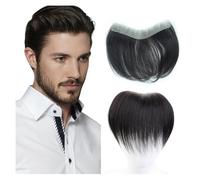 wigs for men 0.08mm Thin Skin PU Toupee for Men,100% Human Hair V Loop Hairline Wig(2.5 * 16cm)