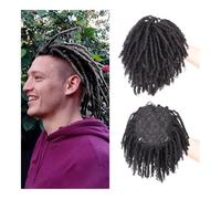 wigs for men Synthetic Blonde Ponytail Topper Clip-in Hair Extensions with Dread(Brownish red)