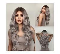 Wigs for Women 24inch Long Ombre Synthetic Wigs for Women Wig Middle Part High Density Temperature Wavy Cosplay Wigs Heat Resistant for Party Cosplay Wig