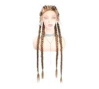 Wigs for Women 32 Inch 4x Twist Braided Dutch Wig for Women Fishbone Braids Synthetic T Part Lace Front Braids Wigs for Daily Party Cosplay Use(27)