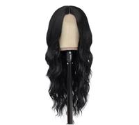 Wigs for Women Beau Hair European And Women's Rose Net High Temperature Silk Split Large Wave Long Curly Hair Headband Bow Storage for Girls Bows (C, One Size)