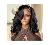 wigs for women Body Wave Bob Wig, 13×4 Lace Front Human Hair Wigs for Women Wave Side Part Lace Short Bob Wigs wig with bangs(10 inches)