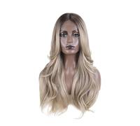 Wigs for Women Cosplay Lace Front Wigs Synthetic 24“ Highlight Honey Brown Body Wave Blonde