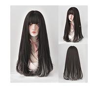 Wigs for Women Dense Long Wave Wig Women Wig with Bangs Blonde Cospaly Lolita Daily Party Synthetic Wigs Heat Resistant Fiber Natural Fake Hair Wig for Daily Party Use(Color:C8287-1)