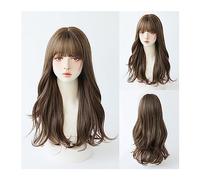 Wigs for Women Dense Long Wave Wig Women Wig with Bangs Blonde Cospaly Lolita Daily Party Synthetic Wigs Heat Resistant Fiber Natural Fake Hair Wig for Daily Party Use(Color:C-0319-1)