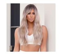 Wigs For Women Fashion New Daily Long Curly Hair Full Head Set Wig Female Long Hair Temperament Fluffy Big Curly Wig Set Costume Daily Party Hairpiece for Women Girls(BBW2061-4)