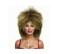 Wigs for Women green Long Layered 70s 80s Rocker Hair Wig Synthetic Halloween Cosplay Adds Volume