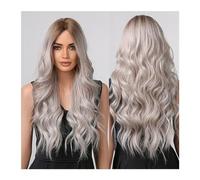 Wigs for Women Heat Resistant Party Elegant Classic Style Long Middle Part Synthetic Wigs Ombre Mixed Blonde Color Wig Hair for Girls Ladies Human Hair(LC1014-1)