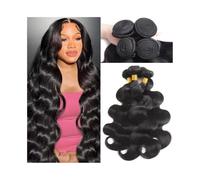 Wigs for Women Human Hair Bundles Natural Black Double Weft Body Wave Bundles 10-30 Inch Brazilian Virgin Hair Weave 1/3 Bundles for Women Human Hair(10inches)