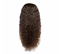 Wigs for Women Lace Front Women's Wig Black Small Curly Wavy Fiber High Temperature African False Head Cover Curly Human Hair Wig Glueless Lace Front Human Hair Silk Infusion for (B, One Size)