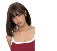 Wigs For Women Light Blue To White Ombre Wigs Short Straight Wig With Bangs For Womens Daily Use Party(WL1148-1)