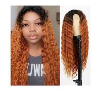 Wigs for Women Long Black Synthetic Wavy Wig for Women Brown Black Burgundy Blonde Wig for Everyday Party Cosplay Wig for Daily Party Use(Color:1)