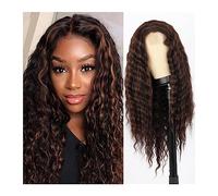 Wigs for Women Long Black Synthetic Wavy Wig for Women Brown Black Burgundy Blonde Wig for Everyday Party Cosplay Wig for Daily Party Use(Color:3)