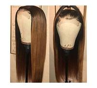 Wigs for Women Long Pre Plucked Human Hair Lace Front Wig 1B/27 Ombre Color Human Hair Wigs with Baby Hair 13x4 Straight Brazilian Non-Remy Hair Lace Wig Wig for Daily Party Use(180%,14inches)