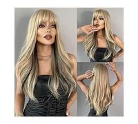 Wigs for Women Long Wavy Curly Wigs for Women Hair Cosplay Party Heat Resistant Fake Hair Natural Synthetic Wig with Bangs for Party Cosplay Wig