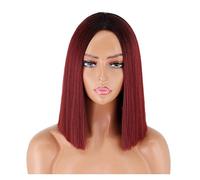 Wigs for Women Short Straight Bob Wigs for Women Synthetic Wig 14" Fashion Middle Part Shoulder Length Wig Heat Resistant Wig for Cosplay Daily Party Use Wig for Daily Party Use(007)