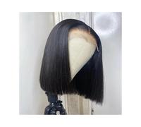 wigs for women Short Wig Transparent Lace Frontal Wigs Human Hair 100% Straight Bob Wigs Pre Plucked 13x4 Lace Front Wigs for Women wig with bangs(14inches)