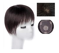 Wigs for Women The Top of The Head of Real Hair Patch Piece Old People Cover White Hair Real Short Hair Wig Piece Women Fluffy Wig Piece Women's Wig(08-(13-14) 15CM-brown)