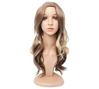 Wigs for Women Wig Fiber High Temperature Silk Wig For Women With Gradient Brown Dyeing Medium Length Curly Hair Suitable Women's Wigs (Brown, One Size)