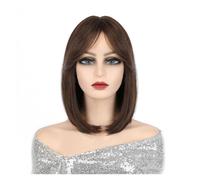 Wigs for Women Wig Head Cover, Women's Universal Cos Wig, Fashionable Natural Bangs Full Head Cover Women's Wig(D)