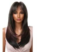 Wigs For Women Wig Ombre Blonde With Bangs Medium Length Straight Dark Roots For Women Use Soft(LC2068-1)
