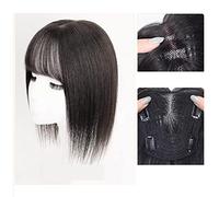 Wigs for Women Wig Piece Real Hair to Cover Gray Hair Thin Head of Hair Patch Piece Real Hair Fluffy Increase Hair Volume Fake Bangs Women's Wig(05-(12-13)25CM-black)