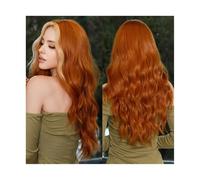 Wigs for Women Wigs Bright Orange Long Wavy Women Wig Natural Synthetic Wigs with Bangs for Black Women Daily Party Cosplay for Daily Party Cosplay Use