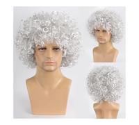 Wigs, Gray Unisex Wave Roll African Giant Wig Halloween Party Cosplay Synthetic Headgear,Lace Front Wigs