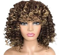 Wigs Hair Extension Curly Synthetic Wigs Hairpiece Natural African Women Quick Hairstyle Natural Lookings Curly