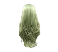 Wigs Hair Replacement Wig Green Matcha Fresh Wig Long Straight Hair Pastel Wavy Wig Party Wigs for Men Concert