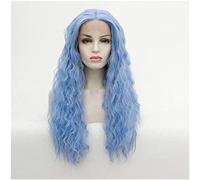 Wigs Heat-Resistant Synthetic lace Natural Party European and Fashion Ms. Long Curly Hair lace Wig can be hot dye (24 Inches)