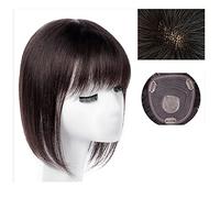 Wigs Human Hair The Top of The Head of Real Hair Patch Piece Old People Cover White Hair Real Short Hair Wig Piece Women Fluffy Wig Piece Womens Wigs(14-(13-14)25CM-brown)