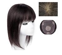 Wigs Human Hair The Top of The Head of Real Hair Patch Piece Old People Cover White Hair Real Short Hair Wig Piece Women Fluffy Wig Piece Human Hair Braiding Hair(22-(13-14)30CM-brown)