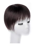 Wigs Human Hair The Top of The Head of Real Hair Patch Piece Old People Cover White Hair Real Short Hair Wig Piece Women Fluffy Wig Piece Womens Wigs(10-(13-14)15CM-brown)