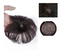 Wigs Human Hair The Top of The Head of Real Hair Patch Piece Old People Cover White Hair Real Short Hair Wig Piece Women Fluffy Wig Piece Human Hair Braiding Ha,02-(7-7)10CM-brown