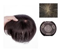 Wigs Human Hair The Top of The Head of Real Hair Patch Piece Old People Cover White Hair Real Short Hair Wig Piece Women Fluffy Wig Piece Womens Wigs(06-(10-10)15CM-brown)