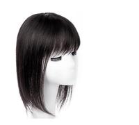 Wigs Human Hair The Top of The Head of Real Hair Patch Piece Old People Cover White Hair Real Short Hair Wig Piece Women Fluffy Wig Piece Womens Wigs(19-(13-14)30CM-black)