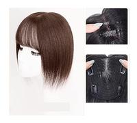 Wigs Human Hair Wig Piece Real Hair to Cover Gray Hair Thin Head of Hair Patch Piece Real Hair Fluffy Increase Hair Volume Fake Bangs Human Hair Braiding Hair(02-(9x10)25CM-chestnut brown)