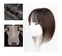 Wigs Human Hair Wig Piece Women's Head to Fill The Hair White Hair Piece Fluffy Increase The Amount of Real Hair Full Real People Wig Bangs Wig Womens Wigs(D)