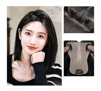 Wigs Human Hair Wig Piece Women's Head to Fill The Hair White Hair Piece Fluffy Increase The Amount of Real Hair Full Real People Wig Bangs Wig Womens Wigs(A)