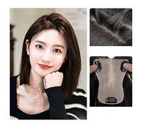 Wigs Human Hair Wig Piece Women's Head to Fill The Hair White Hair Piece Fluffy Increase The Amount of Real Hair Full Real People Wig Bangs Wig Womens Wigs(B)