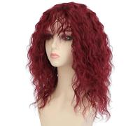 Wigs Human Hair Wigs Women's Curly Hair European and American Fashion Short Curly Hair Full Head Hair Cover High Temperature Synthetic Wigs Human Hair Braiding Hair(D)
